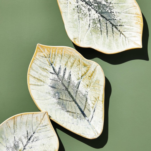 Oak Leaf Side Plate from Anthropologie, Stoneware - Picture 2 of 3